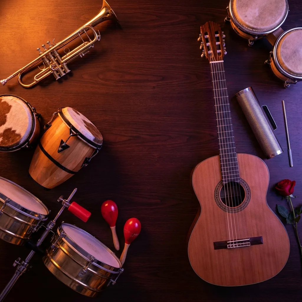 Vergleich der Salsa- und Bachata-Instrumente — Congas und Trompete vs Gitarre und Bongos