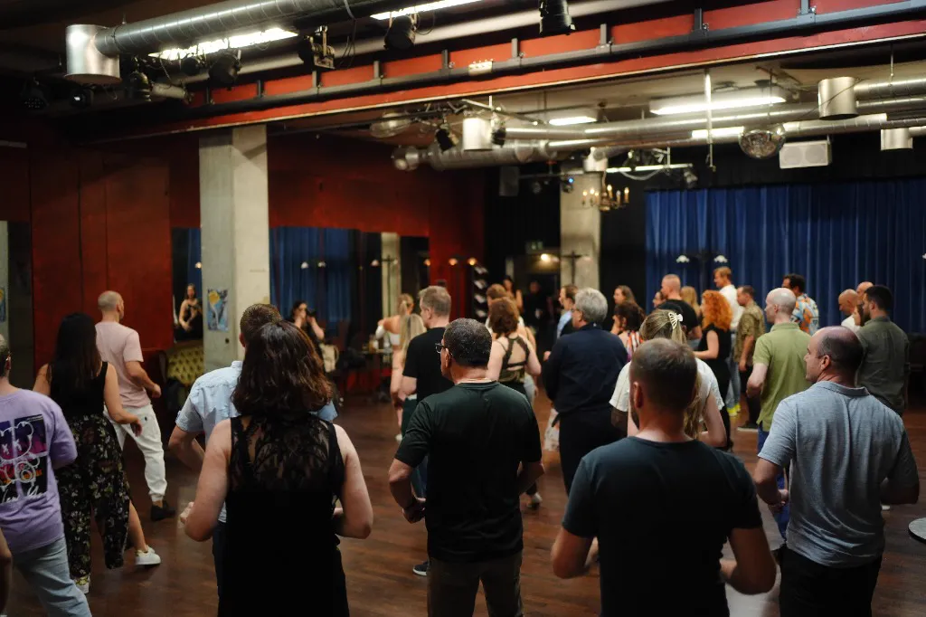 Social dancing moment at AXcent Dance